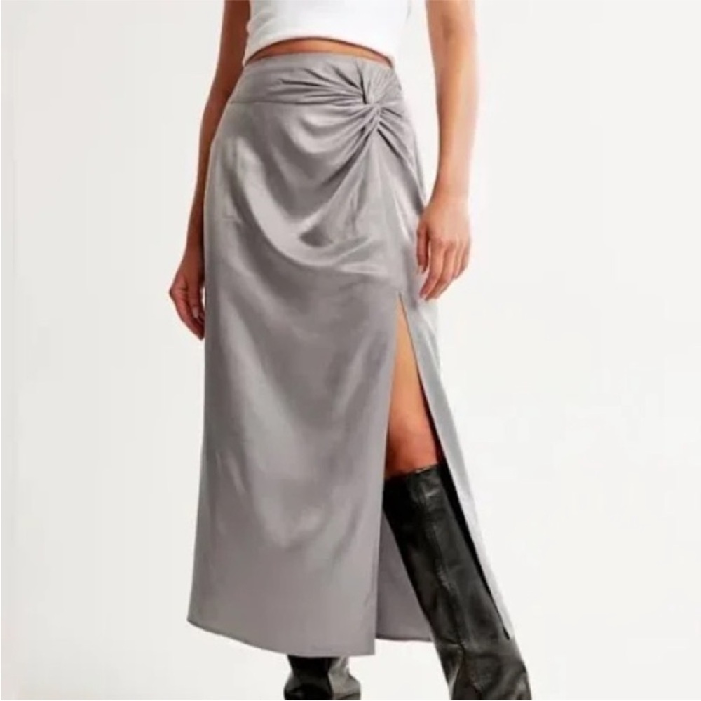 Abercrombie & Fitch Gray Midi Skirt